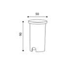 Balise encastrable ronde 50 mm de diamètre, 90 mm de hauteur pour extérieur