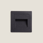 Balise encastrée murale carrée anthracite mat avec ouverture à lamelles