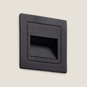 Balise Extérieure LED 3W Encastrable au Mur Carrée Olite Blanc chaud 2700K