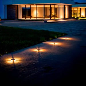 Balise Extérieure LED 3W Encastrable au Sol Gimsha 4L Noire