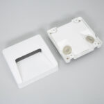 Balise murale carrée blanche boîtier plastique surface saillie pour éclairage extérieur