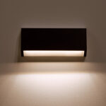 Applique murale rectangulaire anthracite, éclairage LED vers le bas blanc neutre 4000K