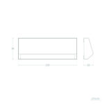 Balise murale extérieure rectangulaire anthracite saillie 220 mm × 80 mm, LED blanc neutre