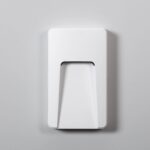 Applique murale blanche rectangulaire en saillie, façade inclinée pour éclairage directionnel