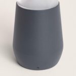 Balise extérieure sur pied anthracite mat, corps conique en métal, base pour fixation au sol