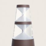 Balise extérieure rouille conique avec corps transparent et diffuseur intérieur