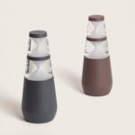 Balise extérieure sur pied conique LED, finition mate, couleurs anthracite et rouille