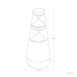 Balise sur pied conique 38 cm dessin technique montrant structure en deux niveaux