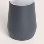 Balise extérieure gris foncé mat conique sur pied