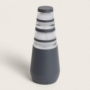 Balise Extérieure LED 8W sur Pied 38cm en Saillie Double-Dareh Gris foncé