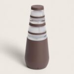 Balise Extérieure LED 8W sur Pied 38cm en Saillie Double-Dareh Marron foncé