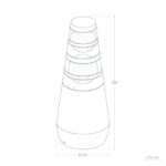 Balise sur pied conique 38 cm à anneaux superposés