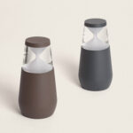 Balise sur pied anthracite avec diffuseur transparent et corps conique