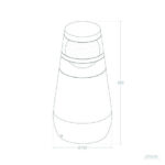 Balise extérieure sur pied 300 mm conique, fixation en saillie