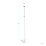 Balise sur pied 80 cm cylindrique avec fente d'éclairage et platine de fixation