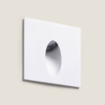 Balise Extérieure LED Carrée 3W Encastrable au Mur Adam Blanc