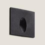 Balise Extérieure LED Carrée 3W Encastrable au Mur Adam Noir