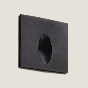 Balise Extérieure LED Carrée 3W Encastrable au Mur Adam Noir