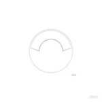 Balise encastrable LED ronde avec ouverture frontale pour encastrement au sol