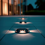 Balise Extérieure LED Encastrable Sol 4L 24V DC Loto Noire Blanc chaud 2700K