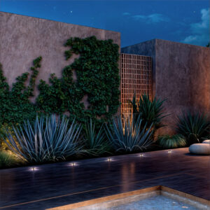 Balise Extérieure LED Encastrable Sol 4L 24V DC Loto Noire