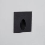 Balise Extérieure Murale LED Encastrable 3W Carrée Ellis Noire Blanc neutre 4000K