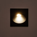 Balise Extérieure Murale LED Encastrable 3W Coney Noire