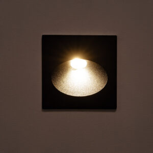 Balise Extérieure Murale LED Encastrable 3W Coney Noire