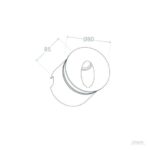 Balise murale encastrable LED ronde blanche Ø80 mm