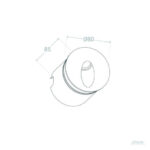 Balise encastrable murale ronde LED, corps cylindrique et ouverture ovale