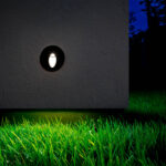 Balise Extérieure Murale LED Encastrable 3W Ronde Boiler Noire Blanc neutre 4000K