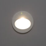 Balise murale encastrée ronde blanche, éclairage LED