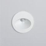 Balise murale encastrable ronde blanche, éclairage LED orienté vers le bas