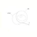 Balise murale encastrable ronde pour éclairage extérieur, corps circulaire avec logement pour source lumineuse