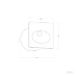 Balise murale encastrable ronde grise LED 3W pour éclairage extérieur