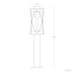 Balise sur pied 50 cm en acier inoxydable, fût cylindrique et tête ajourée
