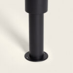 Balise sur pied noire, tube cylindrique avec platine de fixation ronde