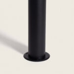 Balise sur pied noire cylindrique à platine de fixation ronde