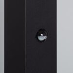 Balise sur pied noire avec détecteur de présence PIR encastré