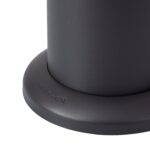 Balise sur pied cylindrique gris anthracite, socle rond pour fixation en saillie