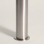 Balise sur pied inox cylindrique avec platine de fixation