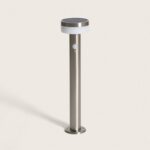 Balise Extérieure sur Pied Solaire LED 50cm Aluminium Ashier Argent