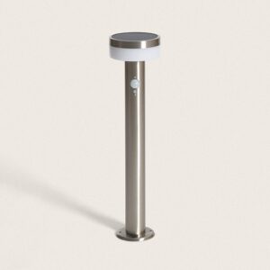 Balise Extérieure sur Pied Solaire LED 50cm Aluminium Ashier Argent