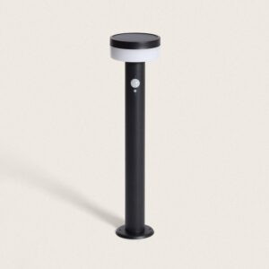 Balise Extérieure sur Pied Solaire LED 50cm Aluminium Ashier Noir