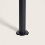 Balise sur pied noire, corps cylindrique en aluminium avec platine de fixation ronde