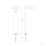 Balise sur pied solaire LED 50 cm sur pic avec détecteur de mouvement