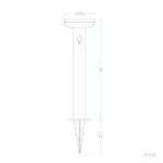 Balise sur pied solaire avec piquet de fixation et détecteur de mouvement, corps cylindrique 50 cm