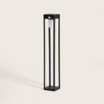 Balise Extérieure sur Pied Solaire LED 60cm Aluminium avec Détecteur de Mouvement Devah