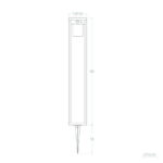 Balise sur pied solaire LED aluminium 60 cm avec piquet et détecteur de mouvement