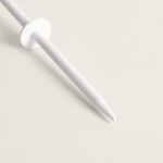 Piquet blanc pointu pour balise extérieure finition lisse